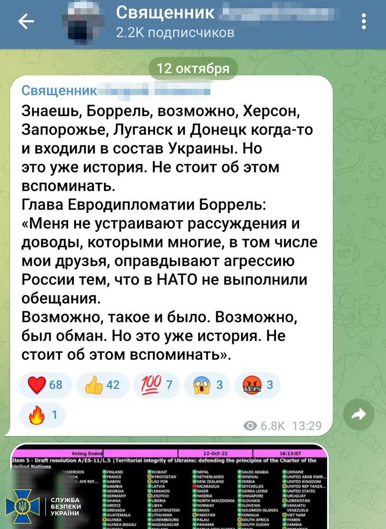 СБУ провела обшуки у керівництва УПЦ МП на Кіровоградщині 06