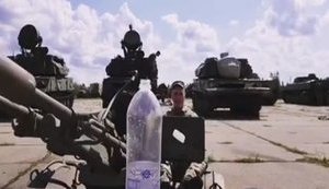 #BottleCapChallenge: Ukrainian anti-aircraft gun. VIDEO