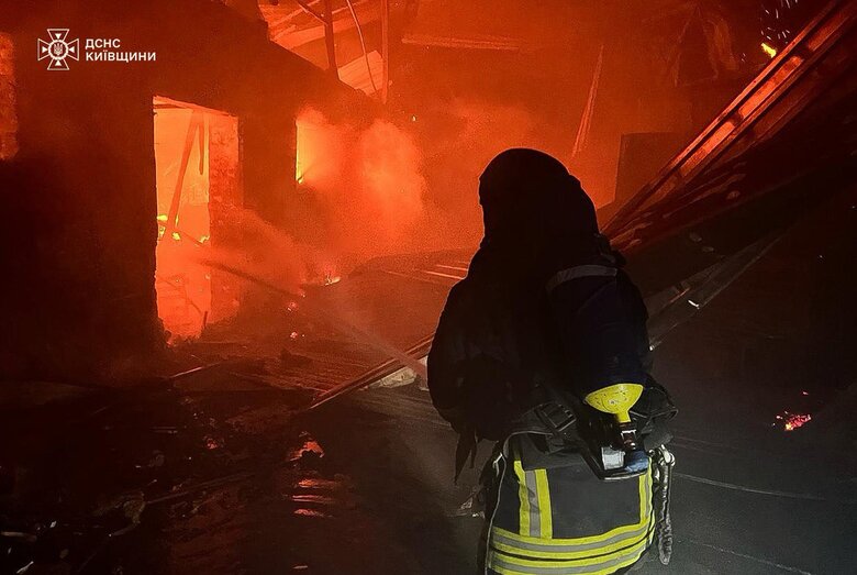 the consequences of the Shahedi attack on the Kyiv region on 12 March 2025