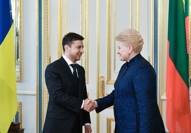 Президент Зеленский провел встречу с Президентом Литвы Грибаускайте 01