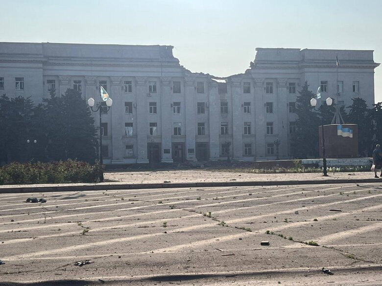 Russia strikes Kherson Regional State Administration building
