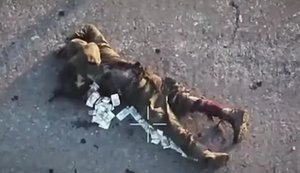 Rubles spilled out of occupier after strike by Ukrainian drone. VIDEO