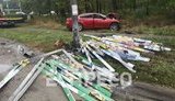 Mazda протаранила опору билборда в Киеве: 31-летний водитель погиб на месте. ФОТОрепортаж
