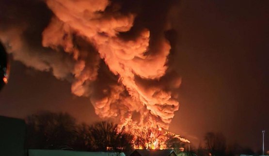 UAVs attacked an oil depot in the Pskov region