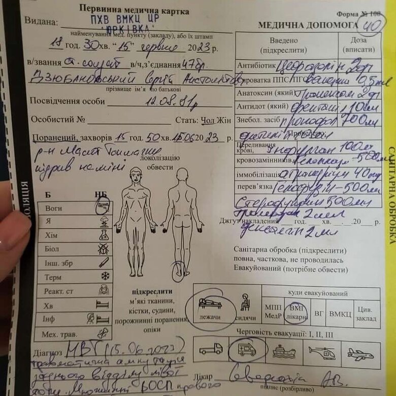 Українському воїну Сергію Дзюбановському, який втратив ногу на бойовому завданні, потрібна допомога у придбанні протезу 03