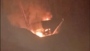 In Tver, Russia, unknown persons burned down command post and radar of S-300 air defence system, which was on combat duty. VIDEO