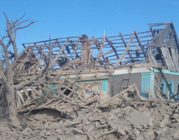 Наслідки обстрілу Саблуківки на Херсонщині