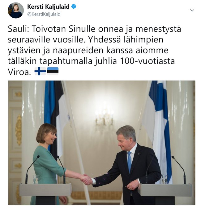 Президента Фінляндії Саулі Нііністе переобрали на другий термін 01