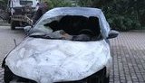 Автомобіль офіцера Держприкордонслужби спалили в Ужгороді. ФОТО