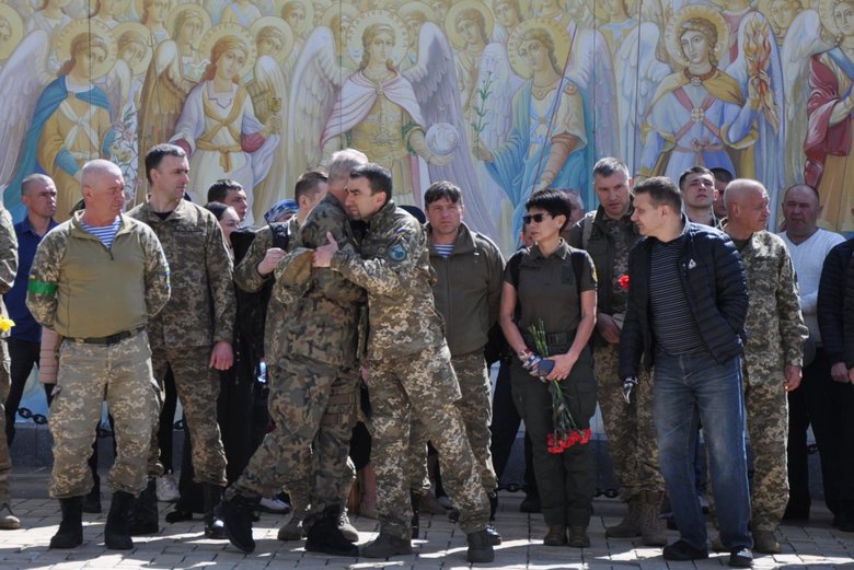 Farewell to cyborg paratrooper of 95th Brigade Ruslan Borovik, who died in battles with Russian occupiers in east, said goodbye in Kyiv 71