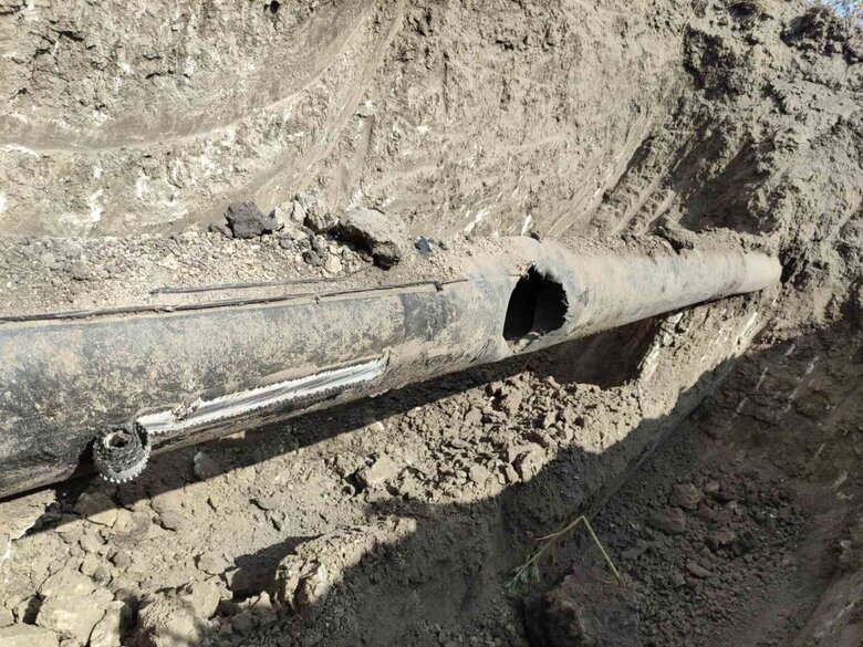В газопроводе высокого давления на Николаевщине обнаружен неразорвавшийся российский снаряд 01