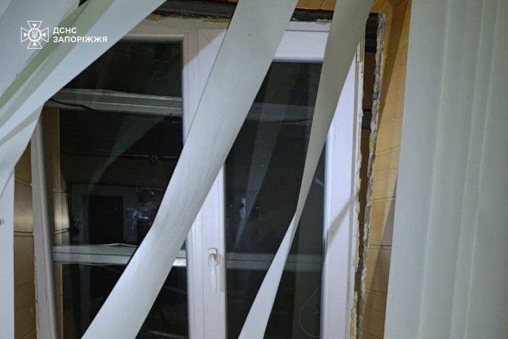 Rescue unit in Zaporizhzhia after shelling