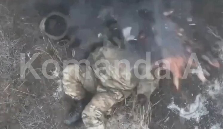 Direct hit of ammunition to occupier’s head in Bakhmut sector. VIDEO 18+