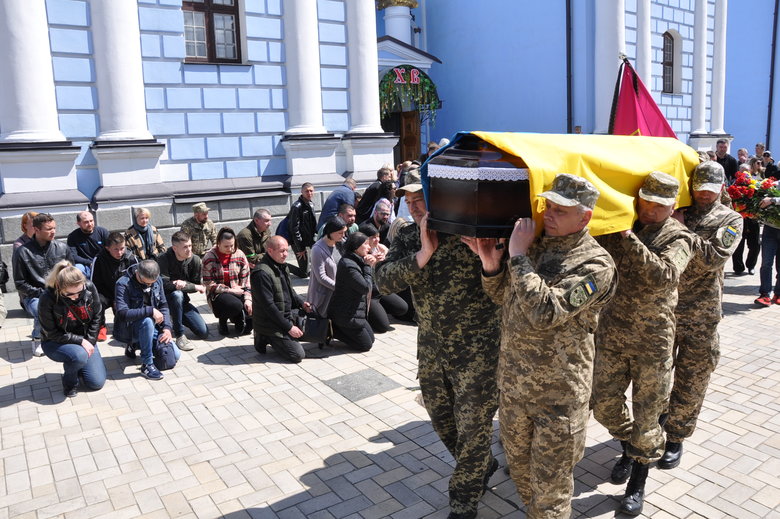 Farewell to cyborg paratrooper of 95th Brigade Ruslan Borovik, who died in battles with Russian occupiers in east, said goodbye in Kyiv 67