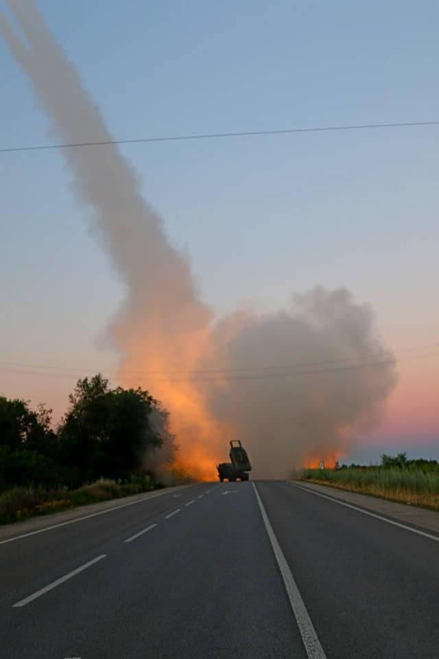 Работа американского РСЗО HIMARS на Запорожском направлении 07