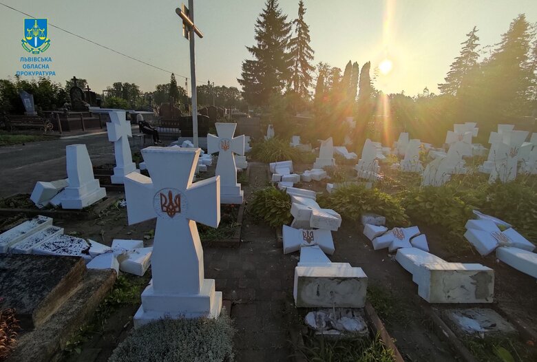 Desecration of Sich Riflemen graves in Stryi