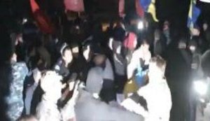 Communists and Ukrainian Insurgent Army March Participants Fight in Lugansk Oblast. VIDEO