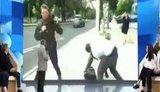 На российского пропагандиста Пегова напали во время прямого включения из Донецка. ВИДЕО