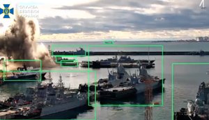 SSU blew up Russian submarine for first time with Sub Sea Baby underwater drones in Novorossiysk. VIDEO