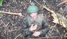 росіянин прситься у полон