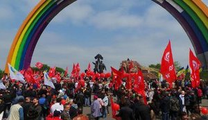 Labor Day demonstrations peacefully held in Kyiv. PHOTOS