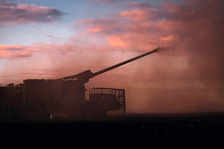 The National Guard destroys enemy equipment