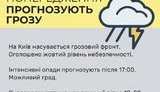На Киев надвигается грозовой фронт, объявлено штормовое предупреждение