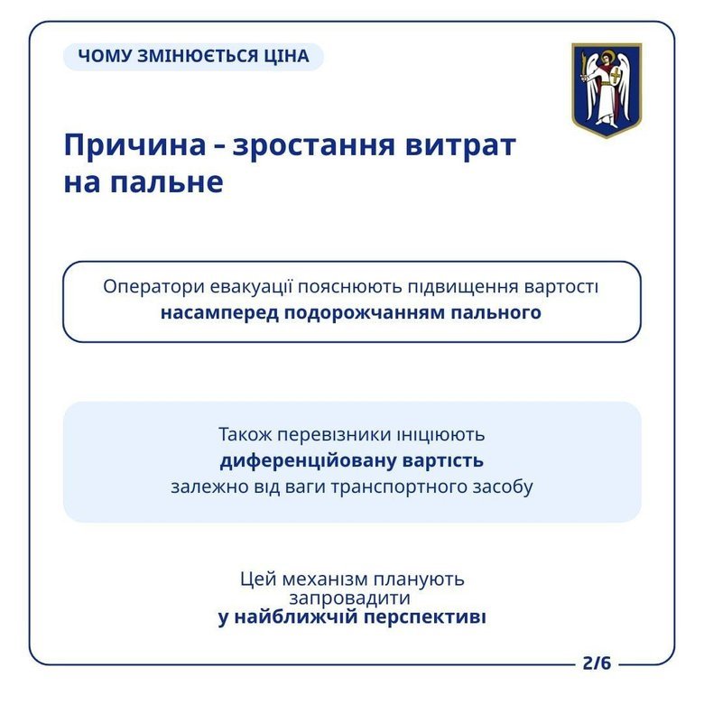 У Києві змінять вартість транспортування евакуйованих автомобілів