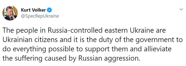 Жители оккупированного Донбасса - граждане Украины, правительство должно заботиться о них, - Волкер 01