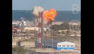 Drones attacked port in Russian Kaspiysk - CCD. VIDEO
