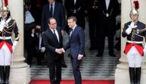 Macron sworn in as French president today. PHOTO