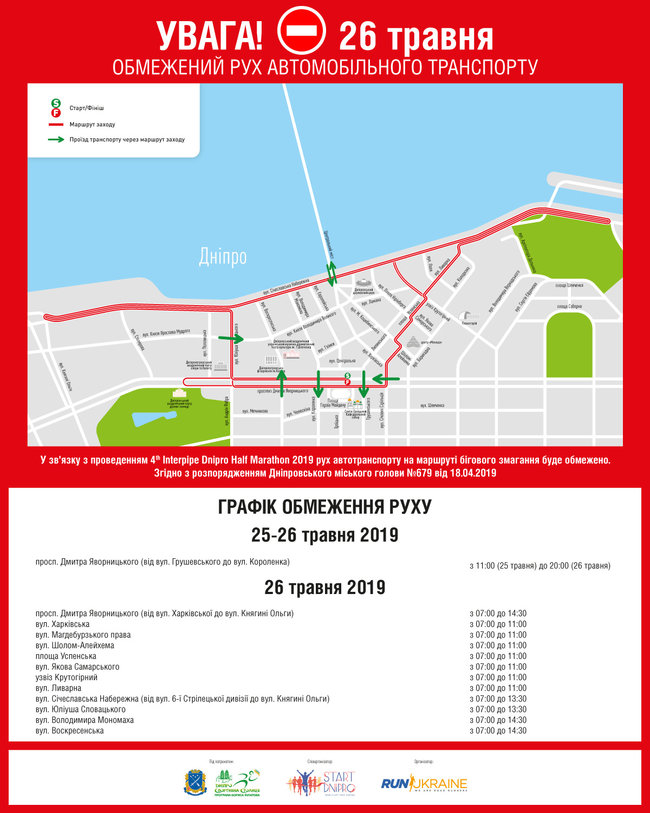 У Дніпрі відбудеться 4th Interpipe Dnipro Half Marathon 01
