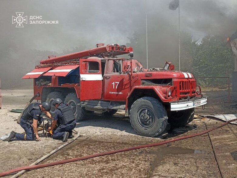 Удар по пожежно-рятувальній частині Запорізької області
