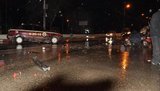 Ночная дуэль таксистов за полосу. Лоб в лоб. ФОТОрепортаж