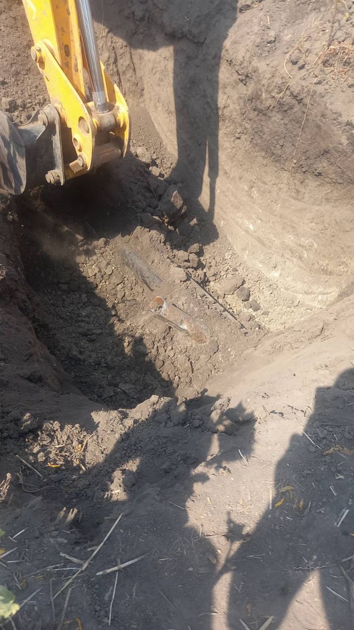 В газопроводе высокого давления на Николаевщине обнаружен неразорвавшийся российский снаряд 05