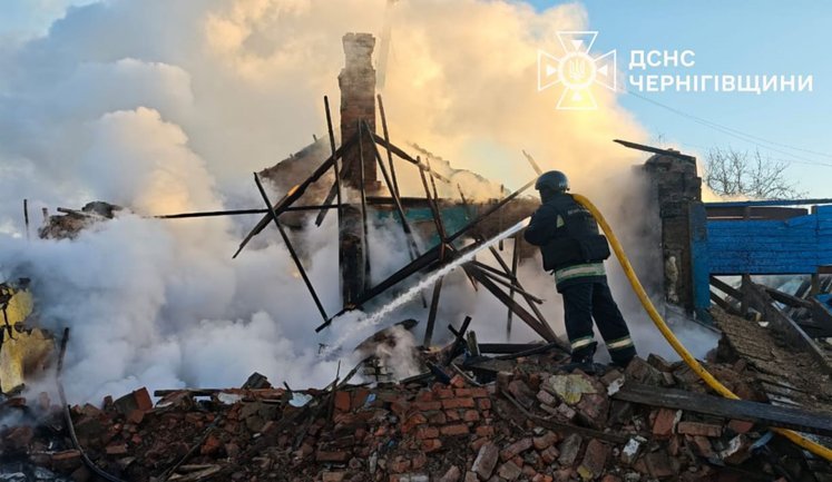 Occupiers attacked petrol station, house, and administrative building in Chernihiv region: woman was injured. VIDEO+PHOTOS