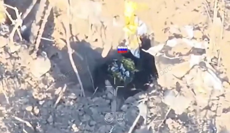 Штурмовики 33-го ОШП зачистили російський бліндаж після ударів дронів та ліквідували окупантів, які відмовилися здатися. ВIДЕО