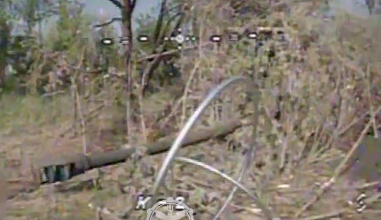 K-2 brigade drones destroy occupiers’ gun. VIDEO