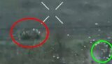 machine gunner is shooting occupiers at close range