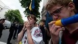 "Битва за Украину": Раду "оккупировали" люди в вышиванках. ФОТОрепортаж