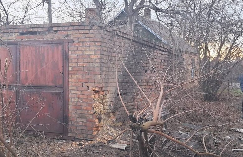 Destruction in Nikopol district on 7 February