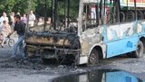 В Херсоне загорелась переполненная маршрутка: люди выскакивали прямо из огня. ФОТОрепортаж