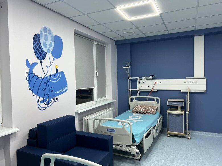 Upgraded pediatric neurosurgery unit at Sv. Mykolai Children’s Hospital, made possible by philanthropist Viktoria Kostiuk