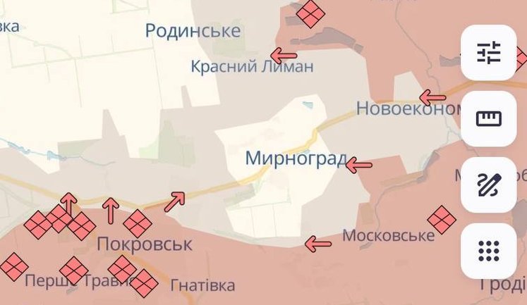 Росіяни просунулись у Сіверську, Мирнограді та поблизу Покровська, - DeepState. МАПА