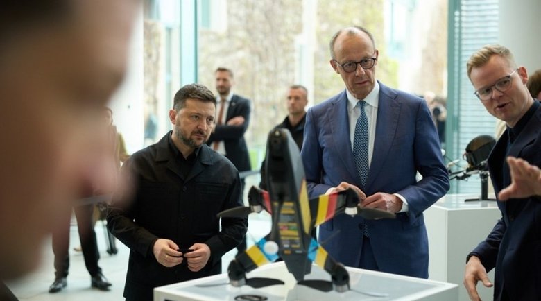 Mertz and Zelenskyy were shown drones manufactured by joint Ukrainian-German enterprises