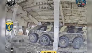 Black Swift battalion pilots destroy two enemy APCs in hangar in Sumy region. VIDEO
