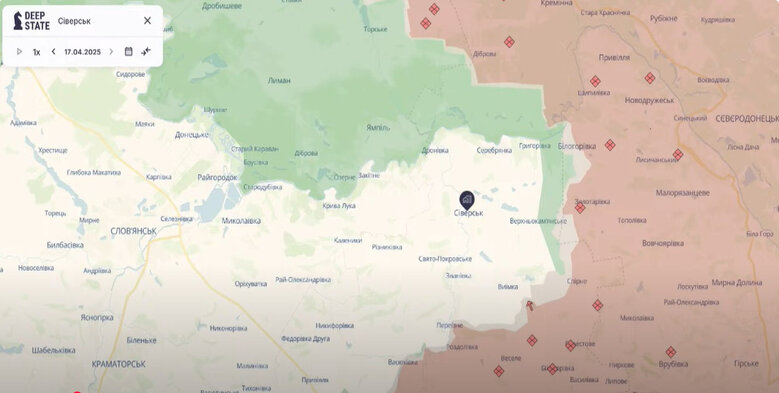 map of Siversk