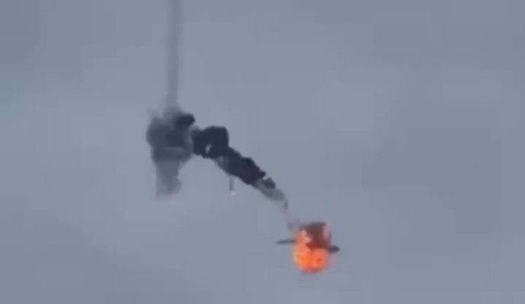 Український винищувач F-16 збив "шахед" ракетою AIM-120 AMRAAM. ВIДЕО