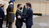 Zelenskyi, Macron meet at Mariinsky Palace. VIDEO
