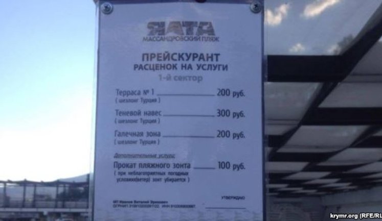 В окупованій Ялті стягують плату за вхід на пляжі. ФОТО